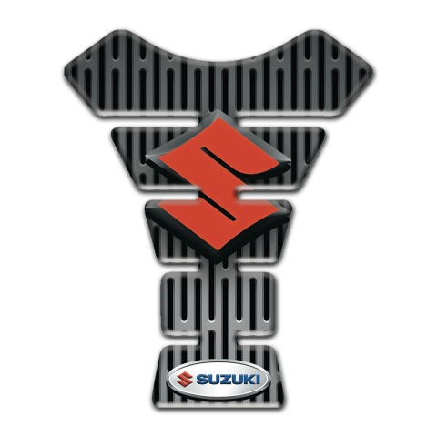 Suzuki Tank Guard Pads Gray Oranament Design 