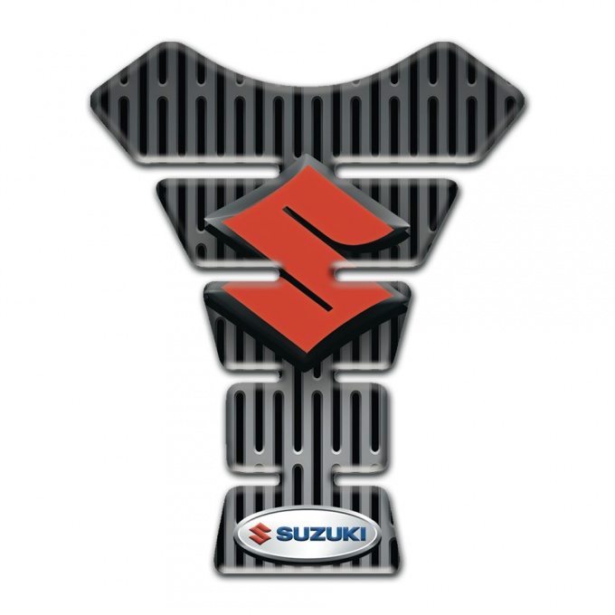 Suzuki Tank Guard Pads Gray Oranament Design 