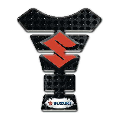 Suzuki Tank Guard Pads Black Perforated Surface Model 