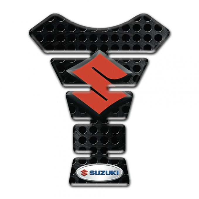 Suzuki Tank Guard Pads Black Perforated Surface Model 