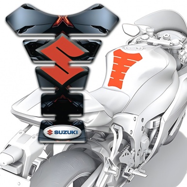 Suzuki Tank Protector Model with Torn Surface Base Effect 