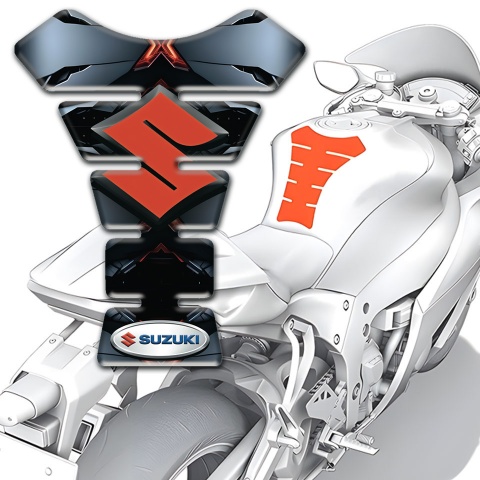 Suzuki Tank Protector Model with Torn Surface Base Effect 