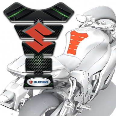 Suzuki Tank Pad Protector Model with Green Shadow Style 