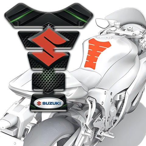 Suzuki Tank Pad Protector Model with Green Shadow Style 