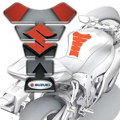 Suzuki Tank Fuse Model with Gray Red decoration 