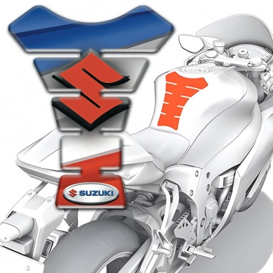 Suzuki Tank Guard Pads Model with Colorful Base 