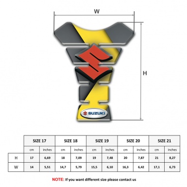 Suzuki Tank Fuse Base with Gray Yellow Decoration 