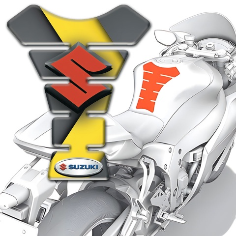 Suzuki Tank Fuse Base with Gray Yellow Decoration 