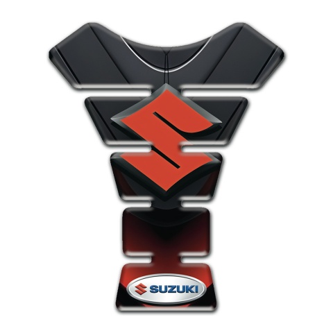 Suzuki Tank Pad Motorbike Model with Stylish Design and Red Logo 