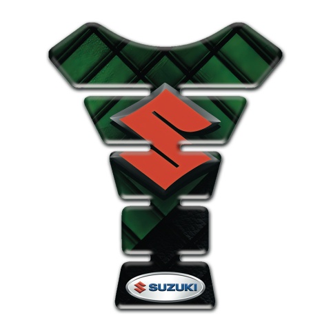 Suzuki Tank Pad Motorbike Model with Dark Green parts Design 