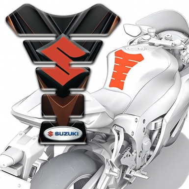 Suzuki Tank Protector Model with Black Brown Decoration 