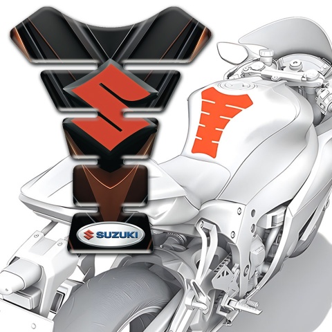 Suzuki Tank Protector Model with Black Brown Decoration 