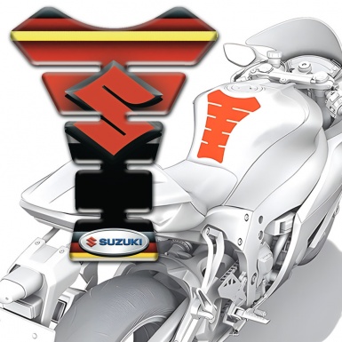 Suzuki Tank Pad Protector Colorful Vision Red Logo 