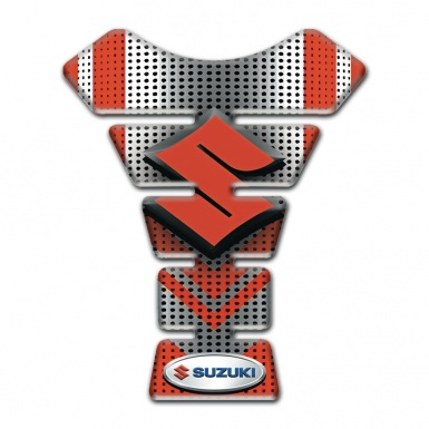 Suzuki Tank Protector Silver Red Model 