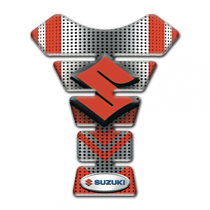 Suzuki Tank Protector Silver Red Model 