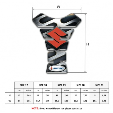 Suzuki Tank Pad Protector Model with Metal Element Design 