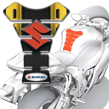 Suzuki Tank Protector Stylish Model with Black Yellow Design 