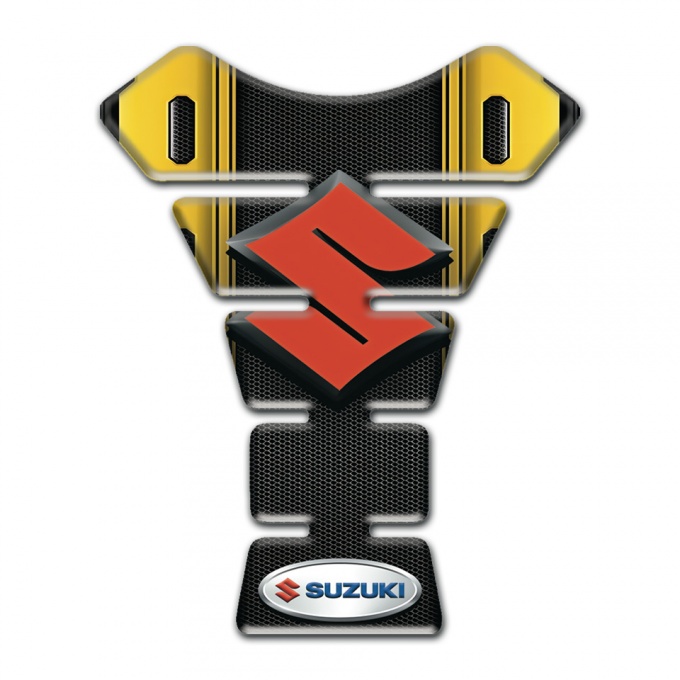 Suzuki Tank Protector Stylish Model with Black Yellow Design 
