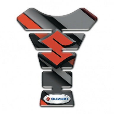 Suzuki  Tank Fuse Base with Gray Orange Diagonal Patterns 