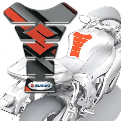 Suzuki  Tank Fuse Base with Gray Orange Diagonal Patterns 