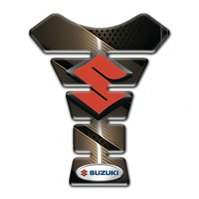 Suzuki Tank Pad Motorbike Model with Bronze Design 