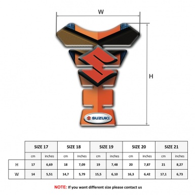 Suzuki Tank Protector Model with Oarange motive Style 