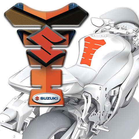 Suzuki Tank Protector Model with Oarange motive Style 