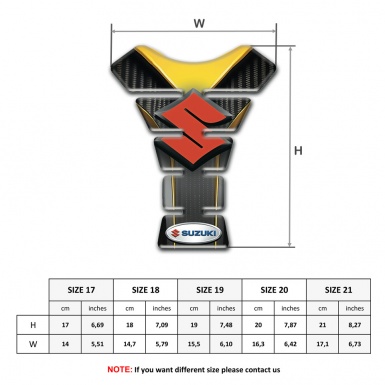 Suzuki Tank Guard Pads High End Edition with Orange Logo 