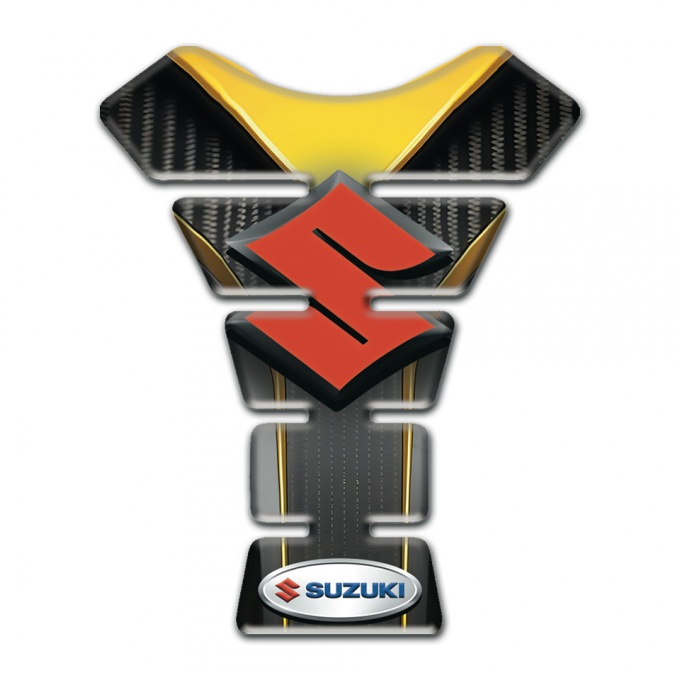 Suzuki Tank Guard Pads High End Edition with Orange Logo 