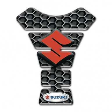 Suzuki Tank Guard Pads Model with Honeycomb Background 