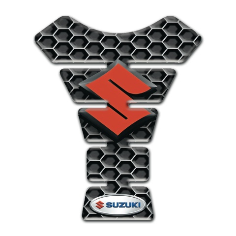 Suzuki Tank Guard Pads Model with Honeycomb Background 