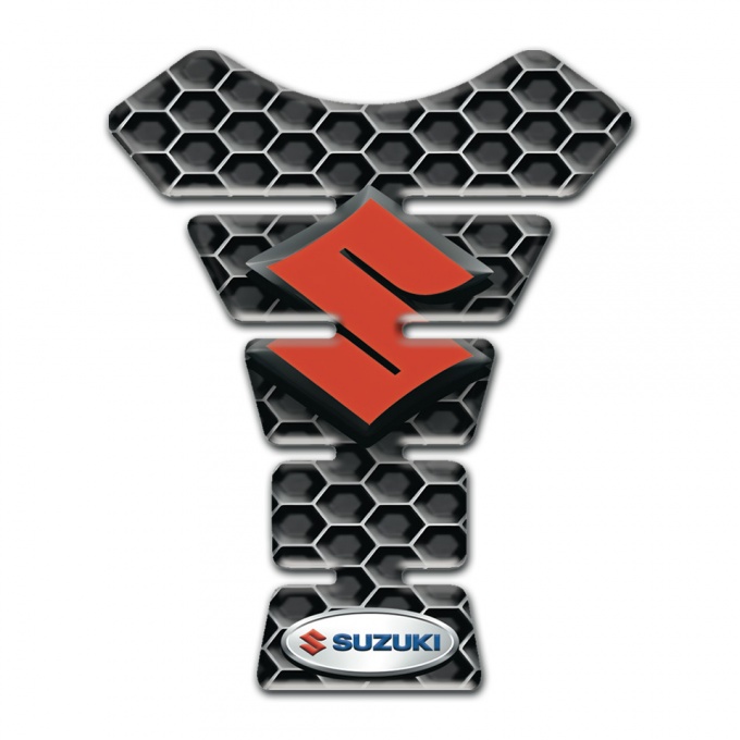 Suzuki Tank Guard Pads Model with Honeycomb Background 