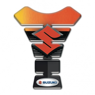 Suzuki Tank Pad Protector Model with Orange Black Decoration 