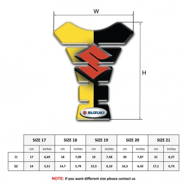Suzuki Tank Fuse Yellow Black Halves Style Orange Logo Design 