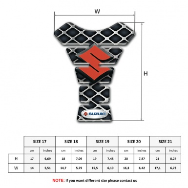 Suzuki  Tank Pad Motorbike Model with Large Grid Design 