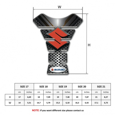 Suzuki Tank Protector Model with Orange Logo High End Design Base