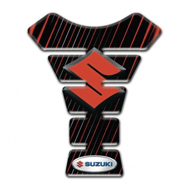 Suzuki Tank Fuse Black with Red Blue Stripes Edition 