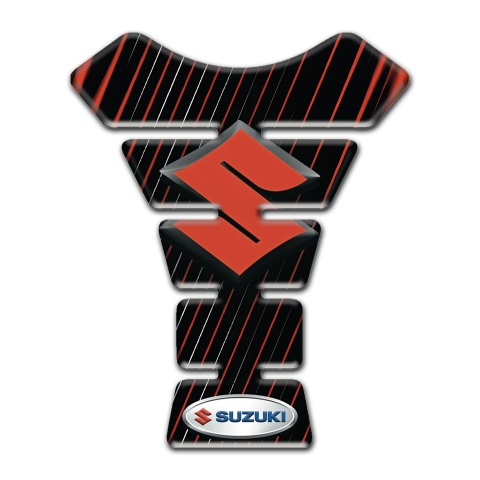Suzuki Tank Fuse Black with Red Blue Stripes Edition 