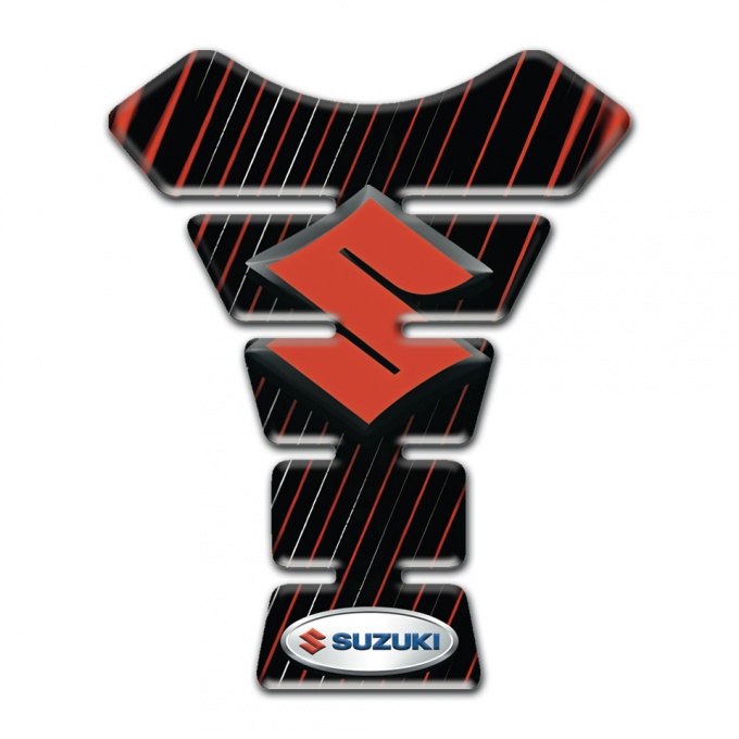 Suzuki Tank Fuse Black with Red Blue Stripes Edition 