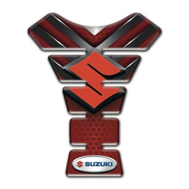 Suzuki Tank Protector Red with Nikel Elements Design 