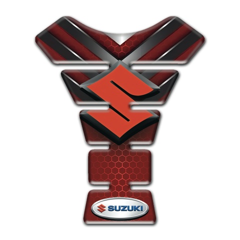 Suzuki Tank Protector Red with Nikel Elements Design 