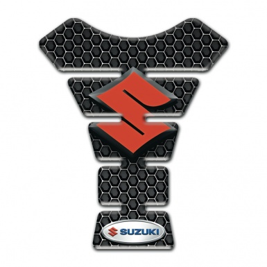 Suzuki Tank Fuse Perforated Steel Base with Orange Logo Design 