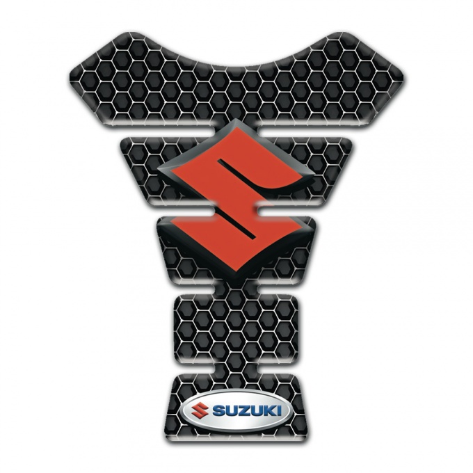 Suzuki Tank Fuse Perforated Steel Base with Orange Logo Design 