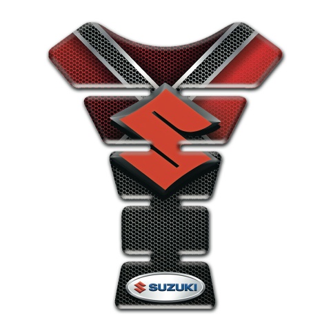 Suzuki Tank Pad Protector Unique Base Style with Orange Logo 