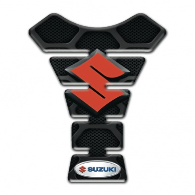 Suzuki Tank Pad Motorbike Black Model with Gray Patterns 