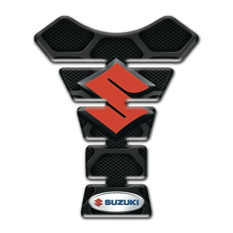 Suzuki Tank Pad Motorbike Black Model with Gray Patterns 