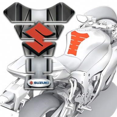 Suzuki Tank Protector Aluminium Cetral Tape Design 