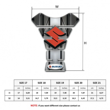 Suzuki Tank Protector Aluminium Cetral Tape Design 