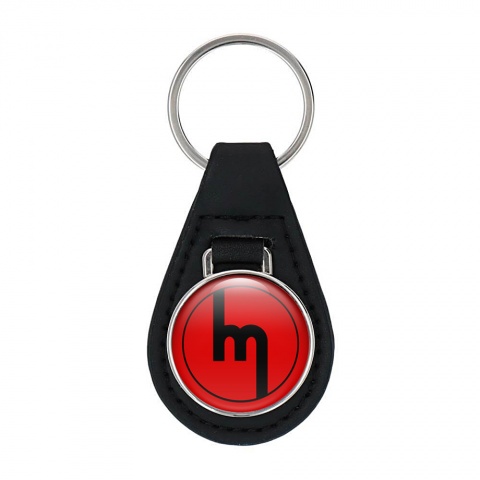 Mazda Leather Keychain Red Black Logo Edition
