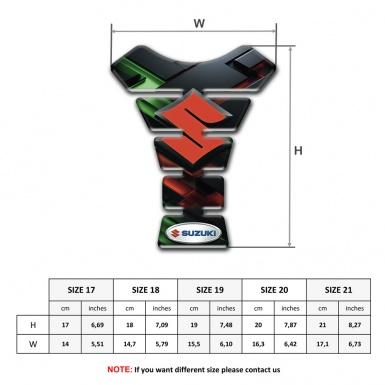 Suzuki Tank Pad Protector Amazing Model with Orange Logo